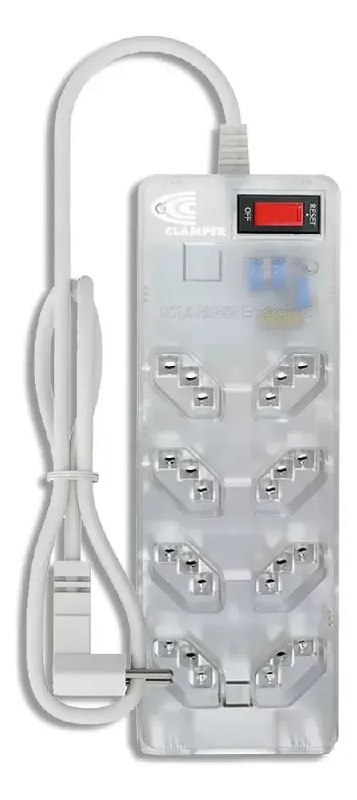 Filtro de Linha Clamper Energia 8 LCF Transparente 127/220V