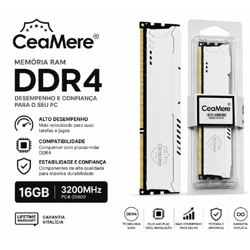 Memória RAM DDR4 CEAMERE 16GB 3200MHz