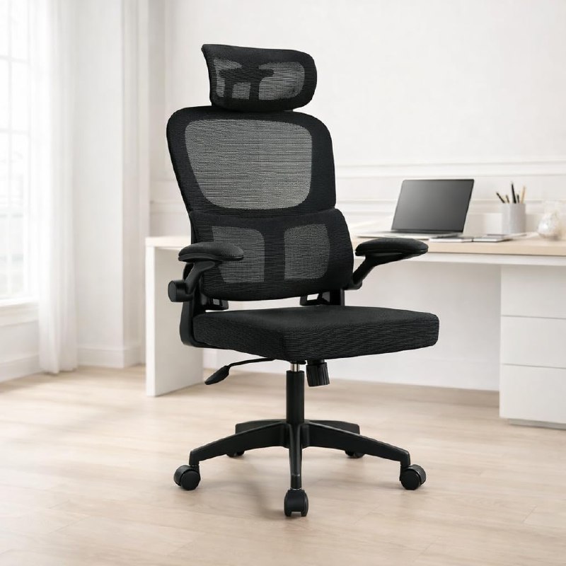 Cadeira Escritório Ergonômica com Suporte Lombar