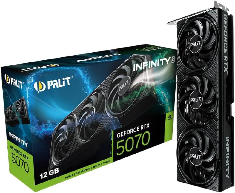 Palit RTX 5070 Infinity 3 12 GB GDDR7 12.288 MB (Seminovo)