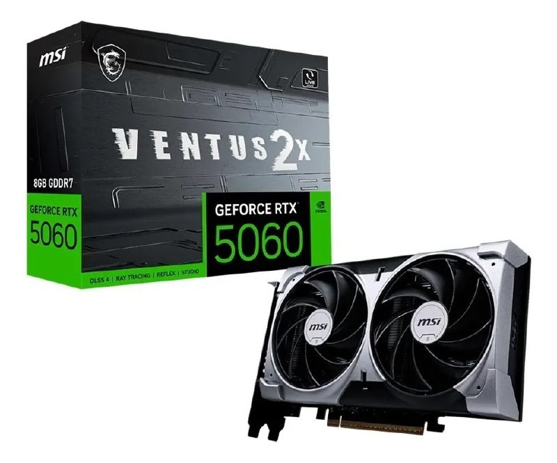 Open Box Nvidia Msi Rtx 5060 Ventus 2x 8gb Gddr7 Oc