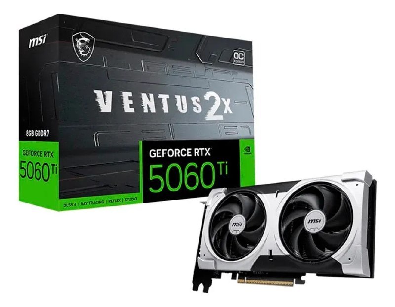 Open Box Placa De Vídeo Msi Rtx5060ti Ventus 2x 8gb Gddr7