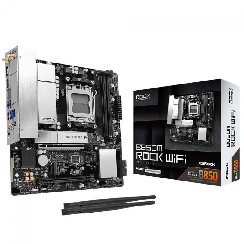 Placa Mãe ASRock B850m Rock WiFi AM5 mATX DDR5