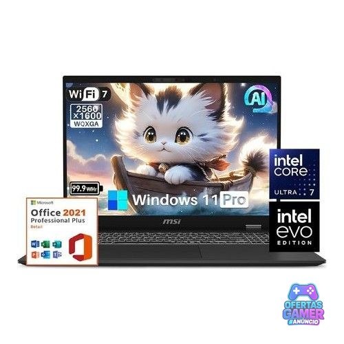 MSI Notebook Prestige 16 AI EVO Intel Ultra 7 64GB 2TB