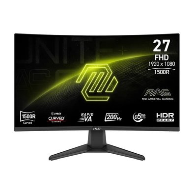 Monitor Gamer Curvo MSI Mag 27", Full HD, 200Hz, 0.5ms, Rapid VA, FreeSync Premium, HDR Ready, 276CF E20