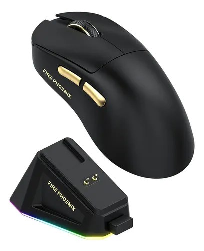 Mouse Gamer Sem Fio Fire Phoenix 24000dpi Paw3311 Bk r3x Pro Cor