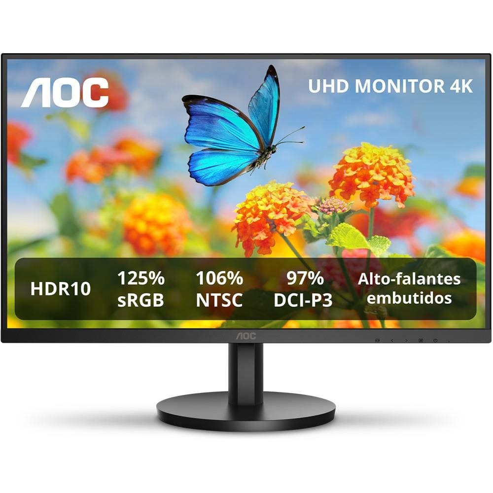 Monitor AOC 27" 4K U27B3A HDR10 Alto falantes Integrados AOC