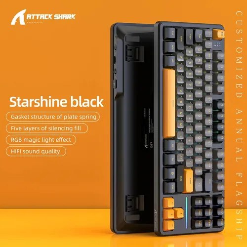 Teclado Mecanico Gamer Sem Fio Attack Shark X87