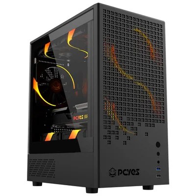 Gabinete Gamer PCyes Ozara Black Vulcan Micro ATX