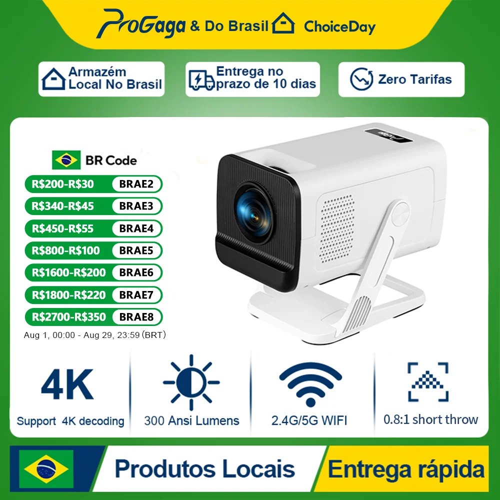 Projetor Portatil ProGaga PG310 720P 300 ANSI Lumens