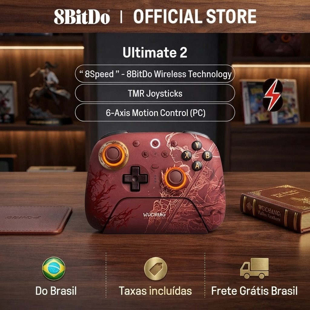 Controle 8BitDo Ultimate 2 Edicao Limitada Wuchang