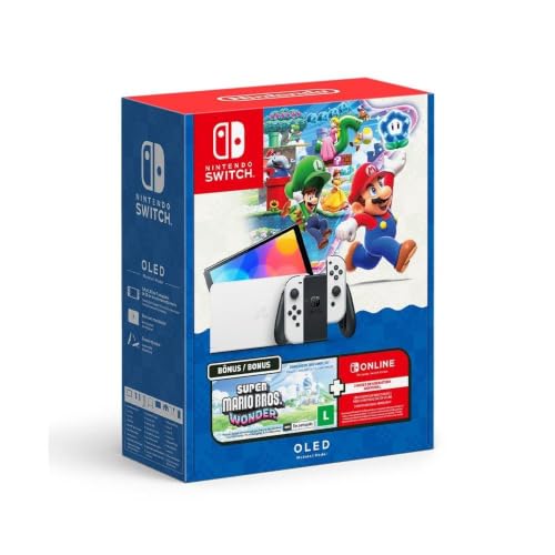 Nintendo Switch OLED com Super Mario Bros. Wonder
