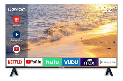 Smart TV 32 polegadas LED HD Android 14 Ueyon