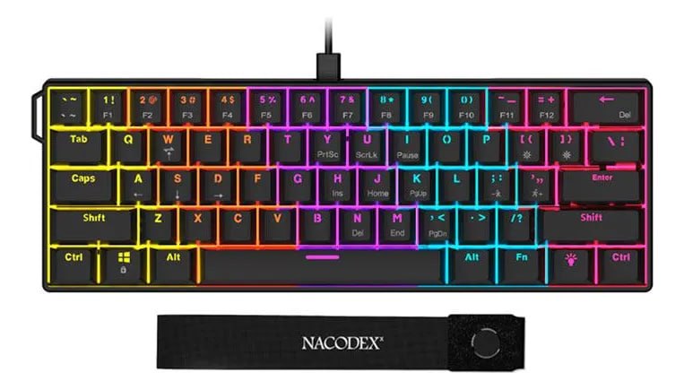 Teclado Mecanico Ajazz NK61 Rainbow com Switch