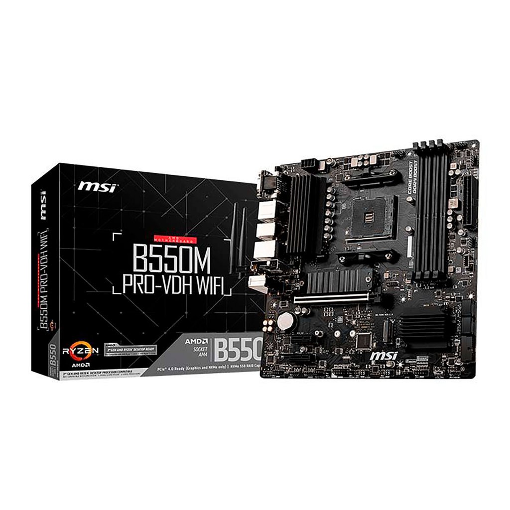 Placa Mae MSI B550M PRO VDH, Chipset B550, Socket AM4, DDR4, Wi Fi