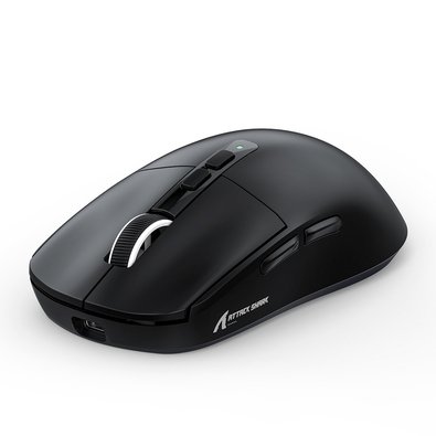 Mouse Gamer sem Fio Attack Shark X6 Ultraleve com Base de Carregamento Magnetico RGB, Tri Mode, 26.000 DPI, Sensor Optico PAW3395, 7 Botoes Programaveis