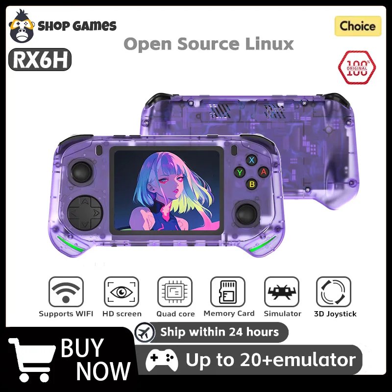 Console Portatil Erilles RX6H 3.5" com 20.000 Jogos