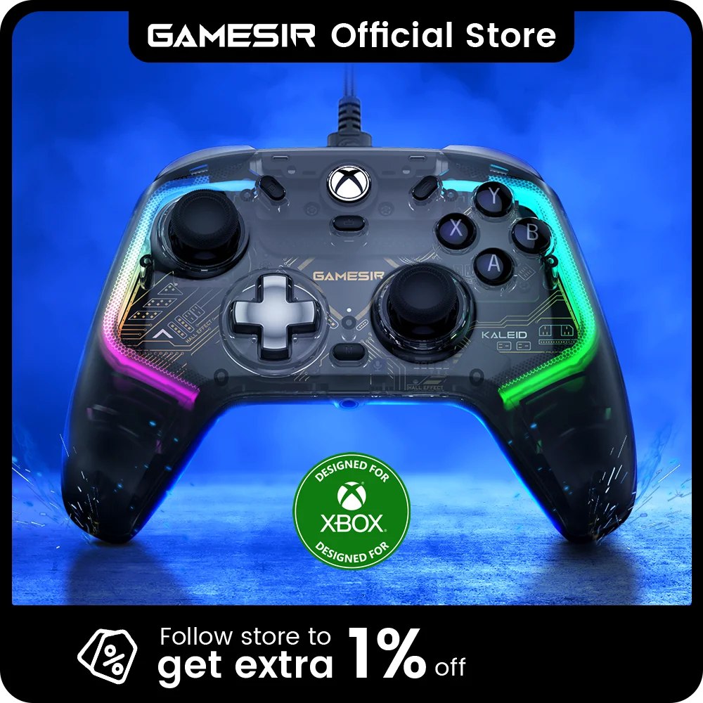 Controle GameSir Kaleid com Fio para Xbox Series X, Xbox Series S, Xbox One, com Joystick de Efeito Hall ? ? SELECIONE ENVIO DO BRASIL