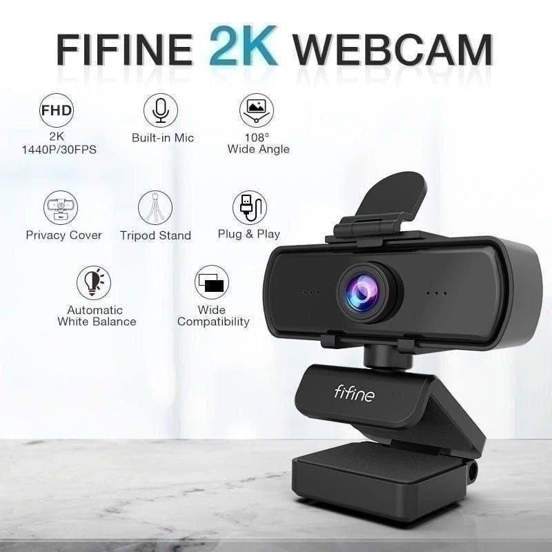 Webcam Fifine K420 2K com Tripé