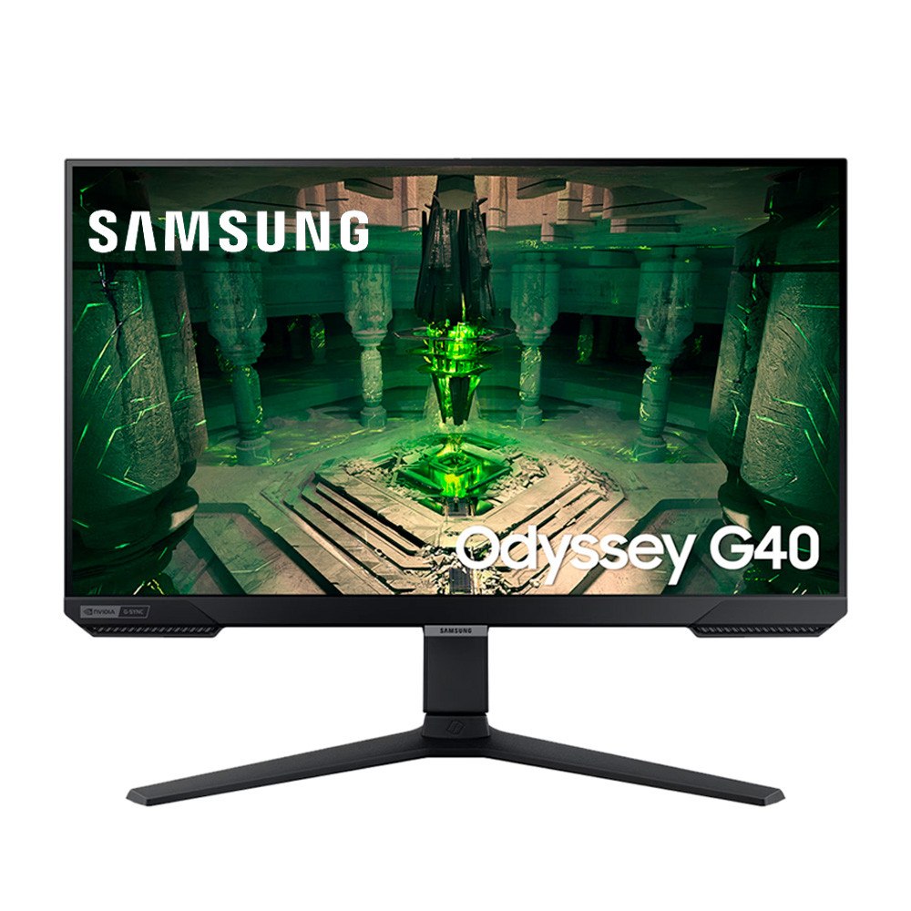Monitor Gamer Samsung Odyssey G40 27 polegadas Full HD IPS com taxa de atualização de 240Hz e suporte para Nvidia FreeSync