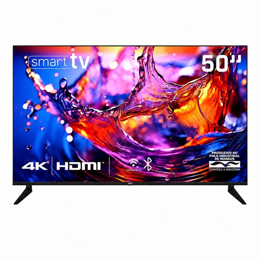Smart TV HQ 50 polegadas 4K com sistema Smart e design slim com bordas ultrafinas