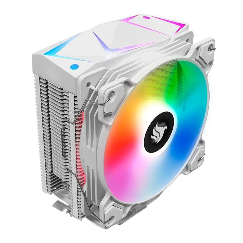 Cooler Para Processador Pichau Falcon, ARGB, 120mm, Branco, PG FLCARGB WH01
