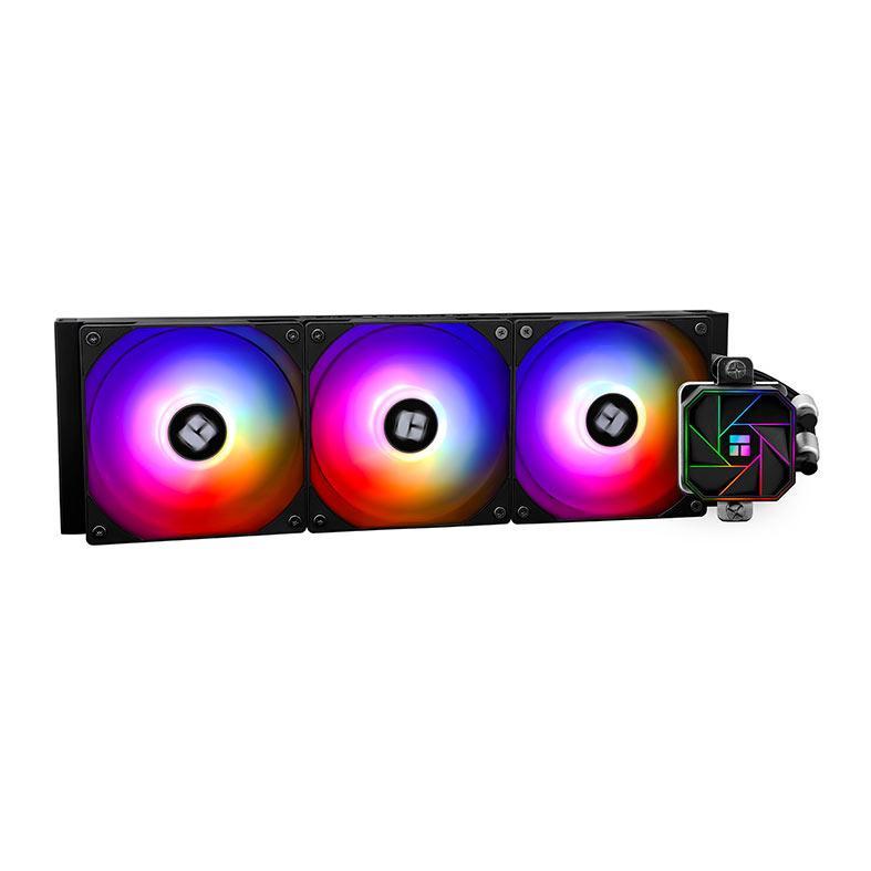 Water Cooler Thermalright Aqua Elite V3 ARGB 360mm com três ventiladores de 120mm e iluminação personalizável em preto