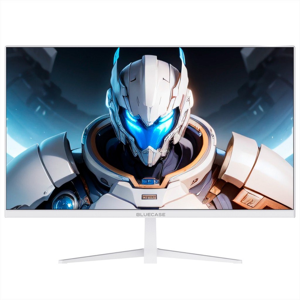 Monitor Bluecase TRACE BM24FH1GCWBX 23.8 polegadas Full HD, tela curva R2800, design frameless branco com conectividade HDMI e VGA