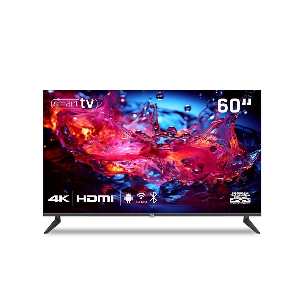 Smart TV HQ 60 polegadas 4K com tela sem bordas design Slim modelo HQS60NKHM