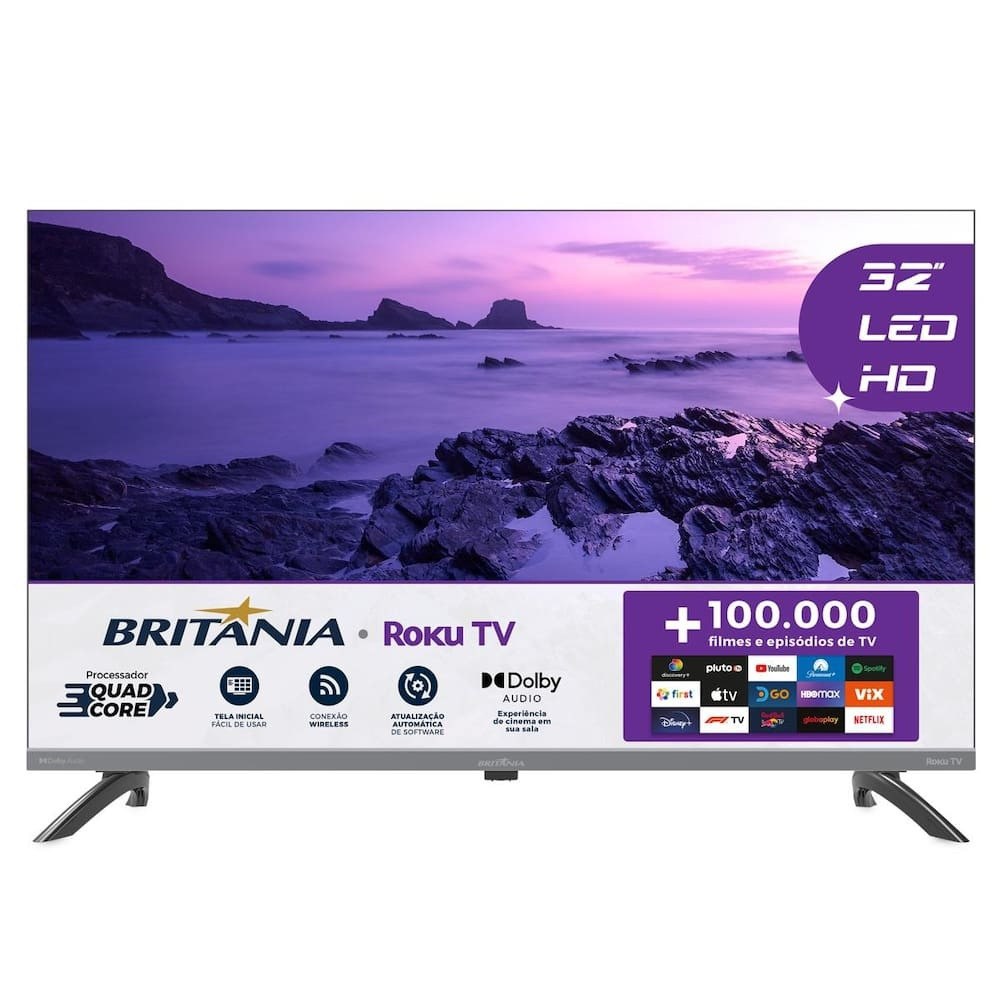 Smart TV 32" HD B32KRA Roku TV Wi Fi Britania