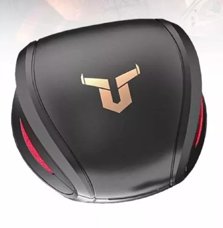 Fone de ouvido sem fio Bluetooth Gamer Game Pro 9 na cor preta com detalhes em vermelho