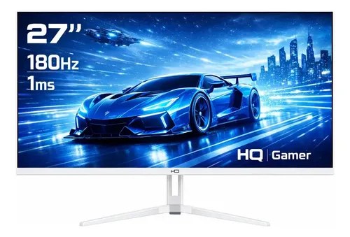 Monitor Gamer Branco 27 polegadas curvo com taxa de atualização de 180Hz e tempo de resposta de 1ms