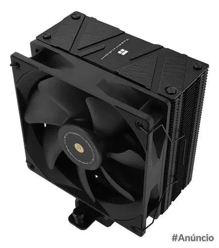 Air Cooler Assassin Spirit 120 Evo na cor preta com design moderno e iluminação LED