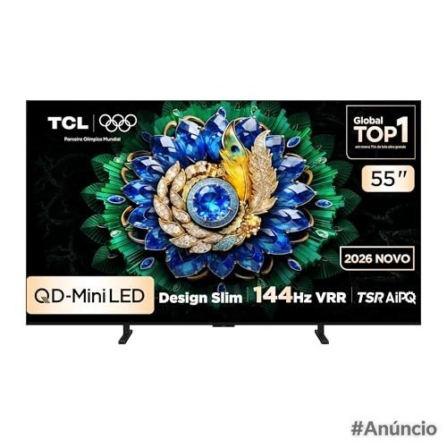 Smart TV TCL 55 polegadas QLED Mini LED 4K com taxa de atualização de 144Hz e HDR10+