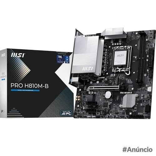 Placa-mãe MSI PRO H810M-B com soquete LGA 1851, slots DDR5, PCIe 5.0 x16 e conectores M.2 Gen4