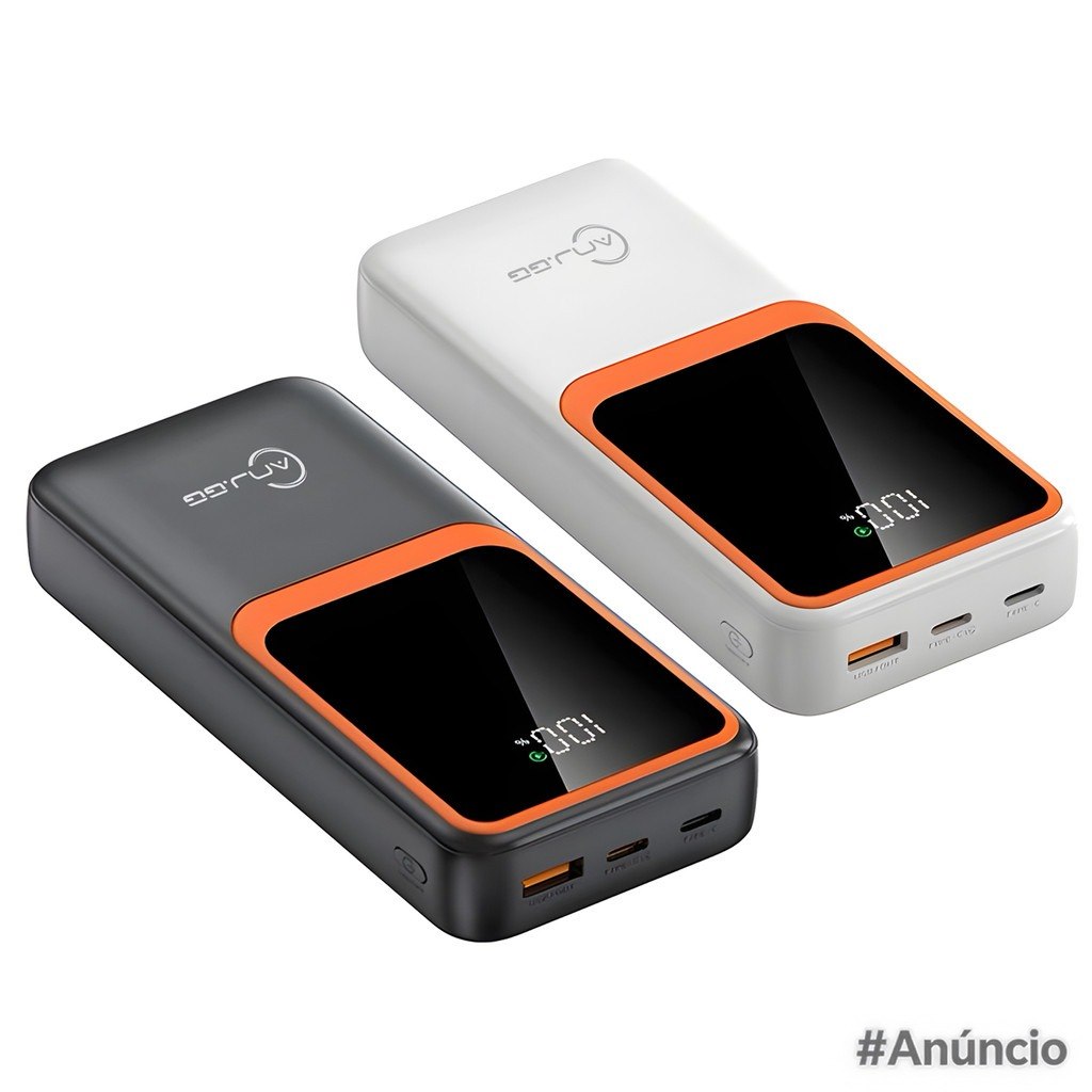 Carregador portatil Power Bank 20000mah de turbina de 22,5w super rapido