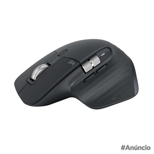 Mouse sem fio Logitech Mx Master 3s Bluetooth Edition Conexao por Bluetooth, Com rolagem ultra rapida, Design Ergonomico, Rastreamento em Vidro, 8K DPI, Clique Silencioso