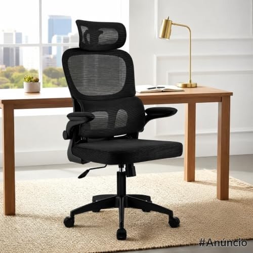 Cadeira de Escritório Laruno Almirante P600 Mesh Reclinável Preta