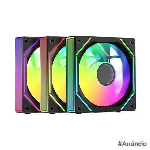 Kit 3 Fans Gamer Ocypus Gamma F12 Uni ARGB 1800 RPM
