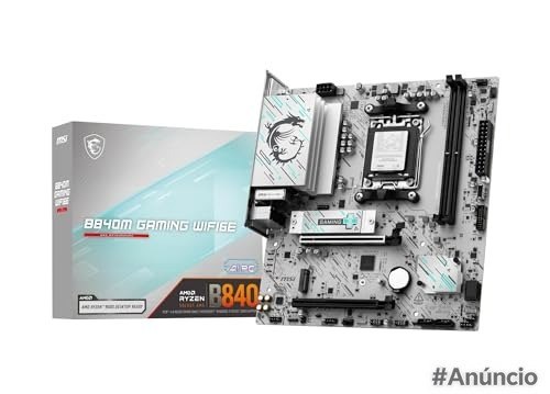 Placa Mãe MSI B840M GAMING WIFI6E (AM5/2xDDR5/HDMI/DisplayPort/M.2/USB 3.2)