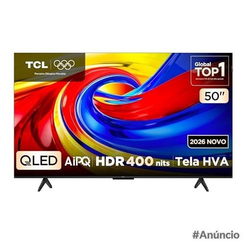 Smart TV TCL 50" QLED 4K com Google TV