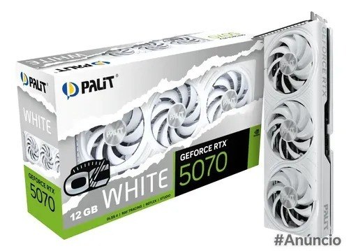 Placa de Vídeo Palit RTX 5070 White OC 12GB GDDR7