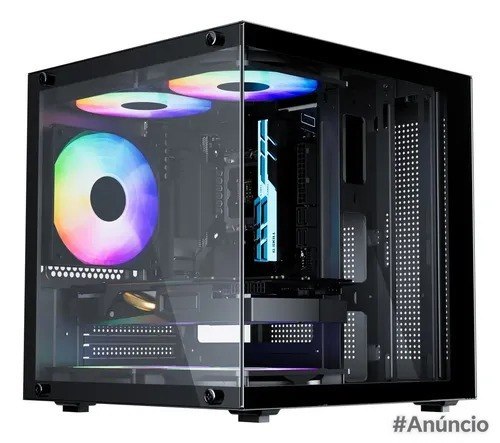 Gabinete Gamer Preto Bluecase com 5 Fans Bg-066 Life Pro