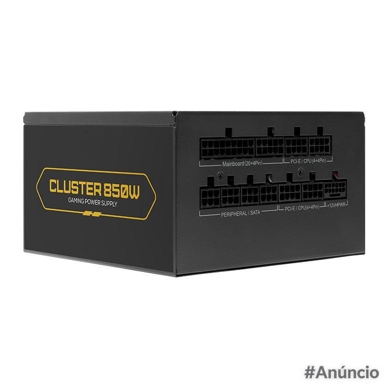 Fonte Pichau Cluster 850W PCIe 5.0 Full Modular 80 Plus Gold