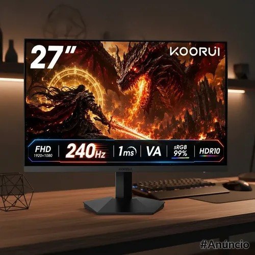 Monitor Gamer Koorui Gn02 27" 240Hz FHD 1080p 1ms HDR10