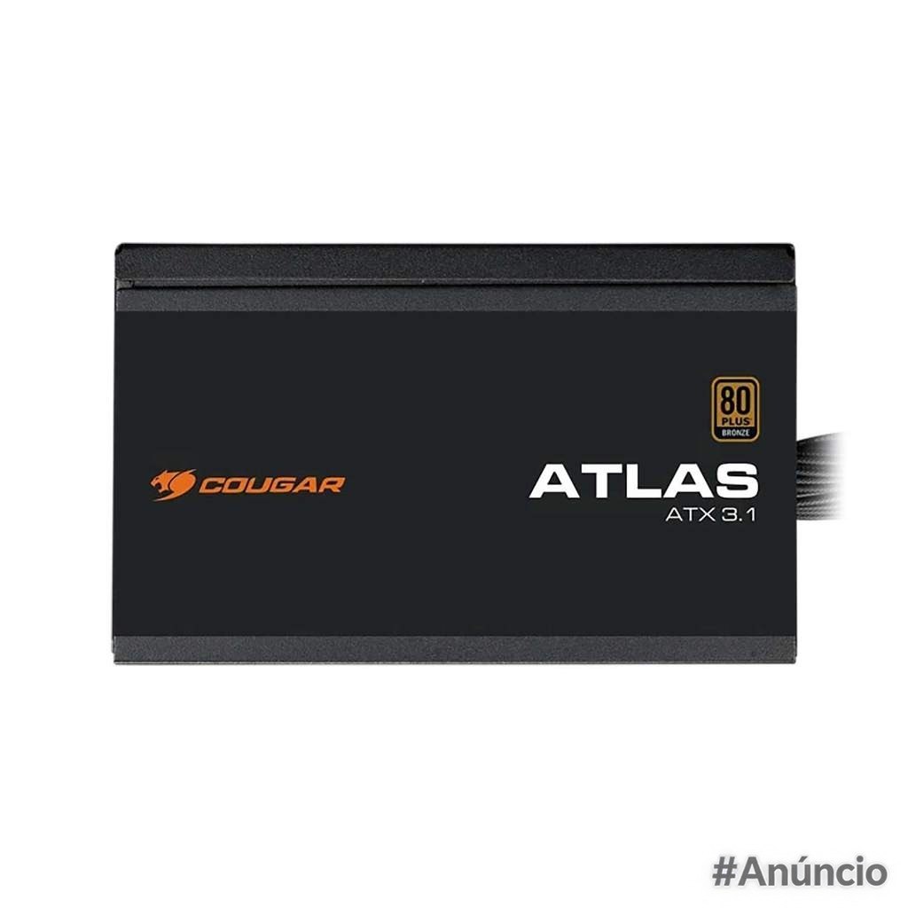 Fonte Cougar Atlas 650W ATX 3.1 80 Plus Bronze - Preto