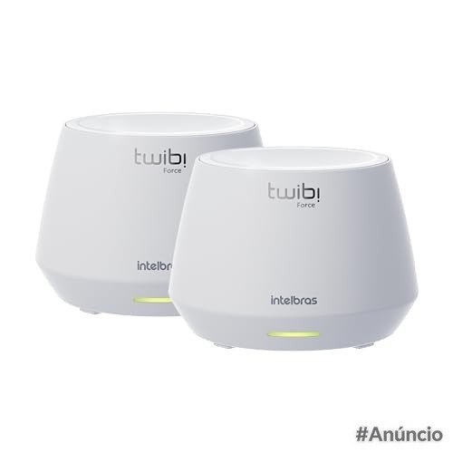 Conjunto de Roteador Sem Fio WI-FI 6 Twibi Force AX Branco Intelbras