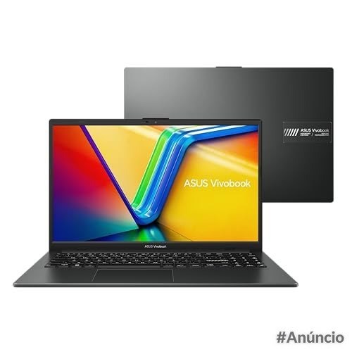 Notebook ASUS VivoBook Go 15, AMD RYZEN 5 7520U, 8GB, 256GB SSD, KeepOS/Linux, Tela 15,6" FHD, Mixed Black - E1504FA-NJ731