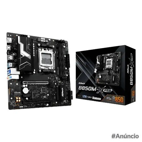 Placa Mãe Asrock B850M-X R2.0 mATX Socket AM5 DDR5 Chipset B850