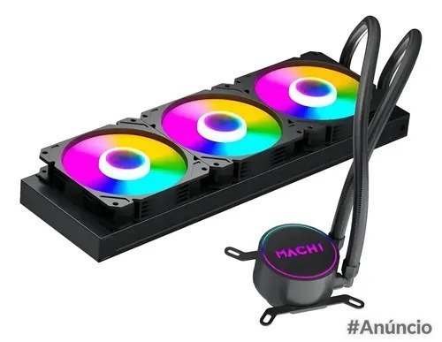 Water Cooler Mach1 Logic, 360mm, Rgb, Amd/intel - Gk360 Preto